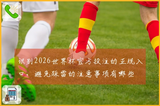 识别2026世界杯官方投注的正规入口，避免踩雷的注意事项有哪些